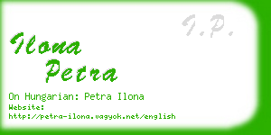 ilona petra business card